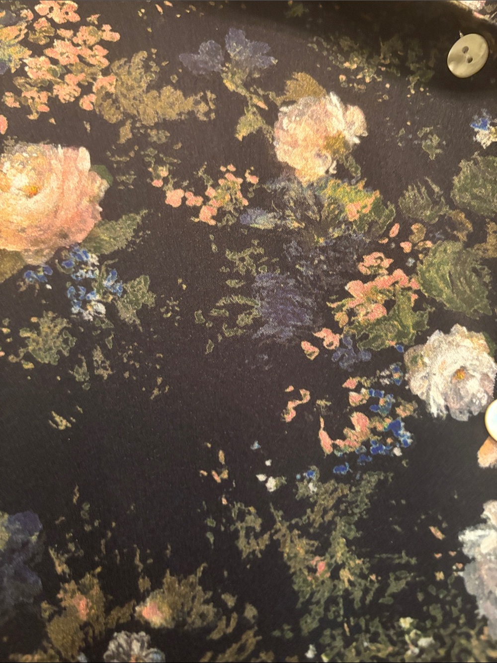 Vince Silk Painted Rose Button-Front Women's Blouse Size L - - Picture 4 of 10